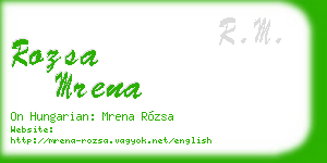 rozsa mrena business card